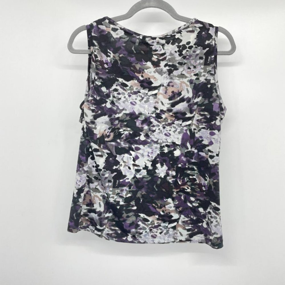 Reitmans petites tiered purple  sleeveless blouse - Picture 2 of 9